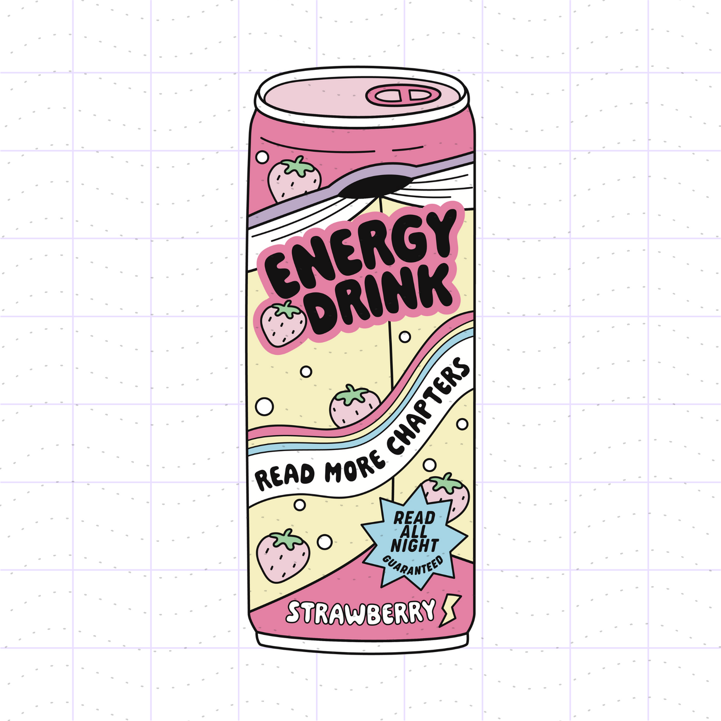 Bookish Energy Drink for Reading More Chapters PNG SVG Files