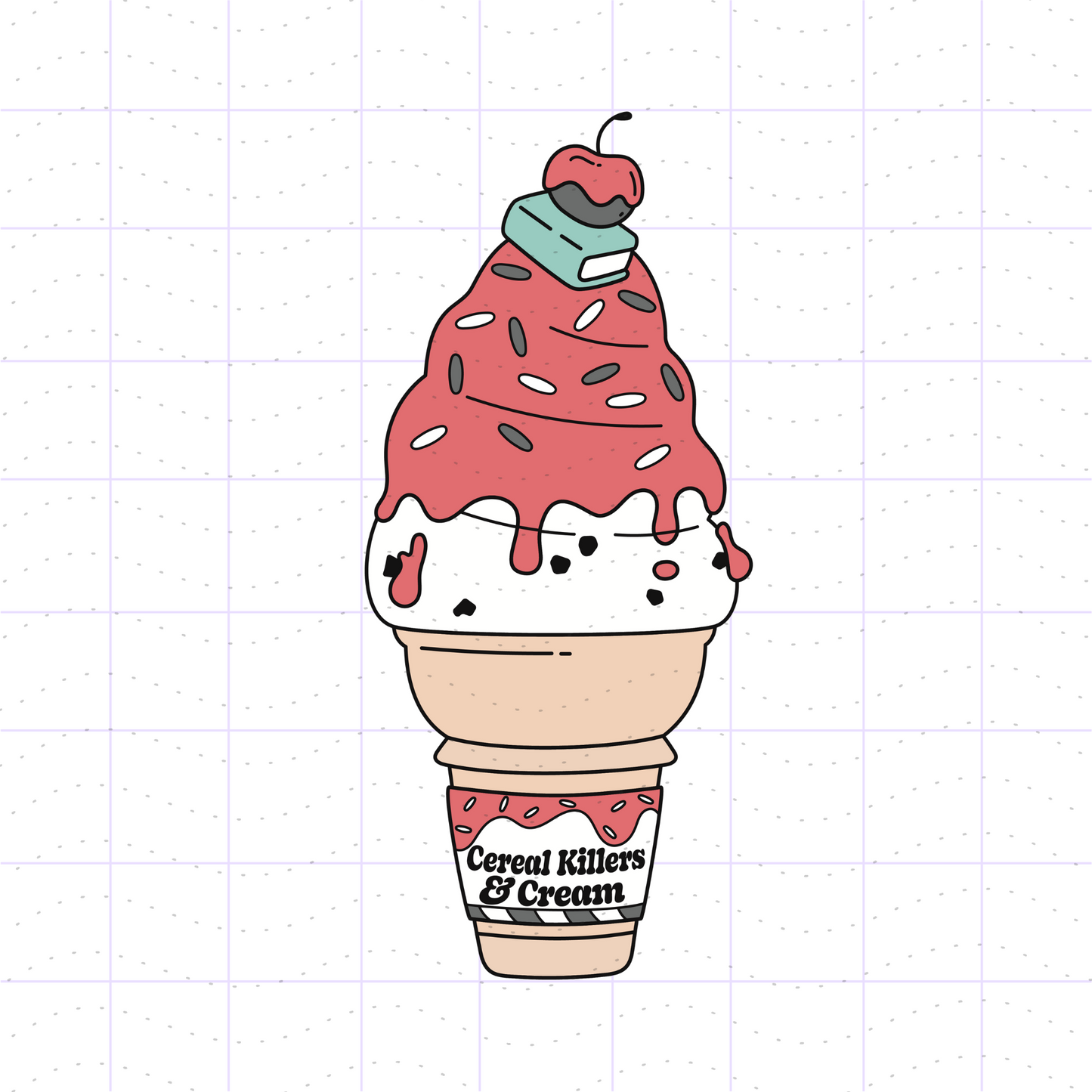 True Crime Reader Ice Cream PNG SVG Files