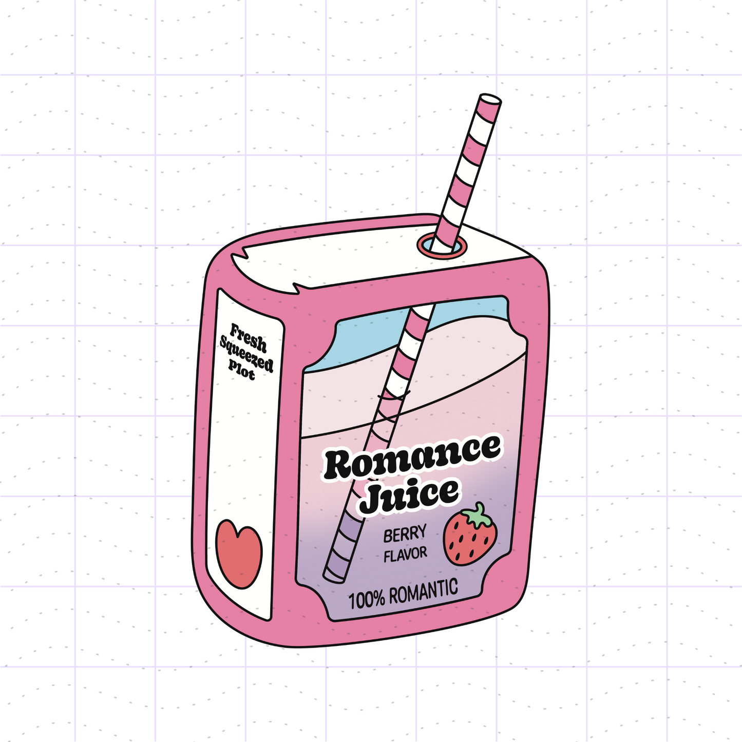 Bookish Romance Reader Juice Box PNG File