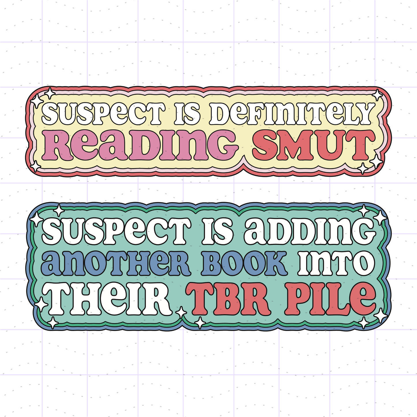 Funny Bookish Suspect Bundle SVG PNG