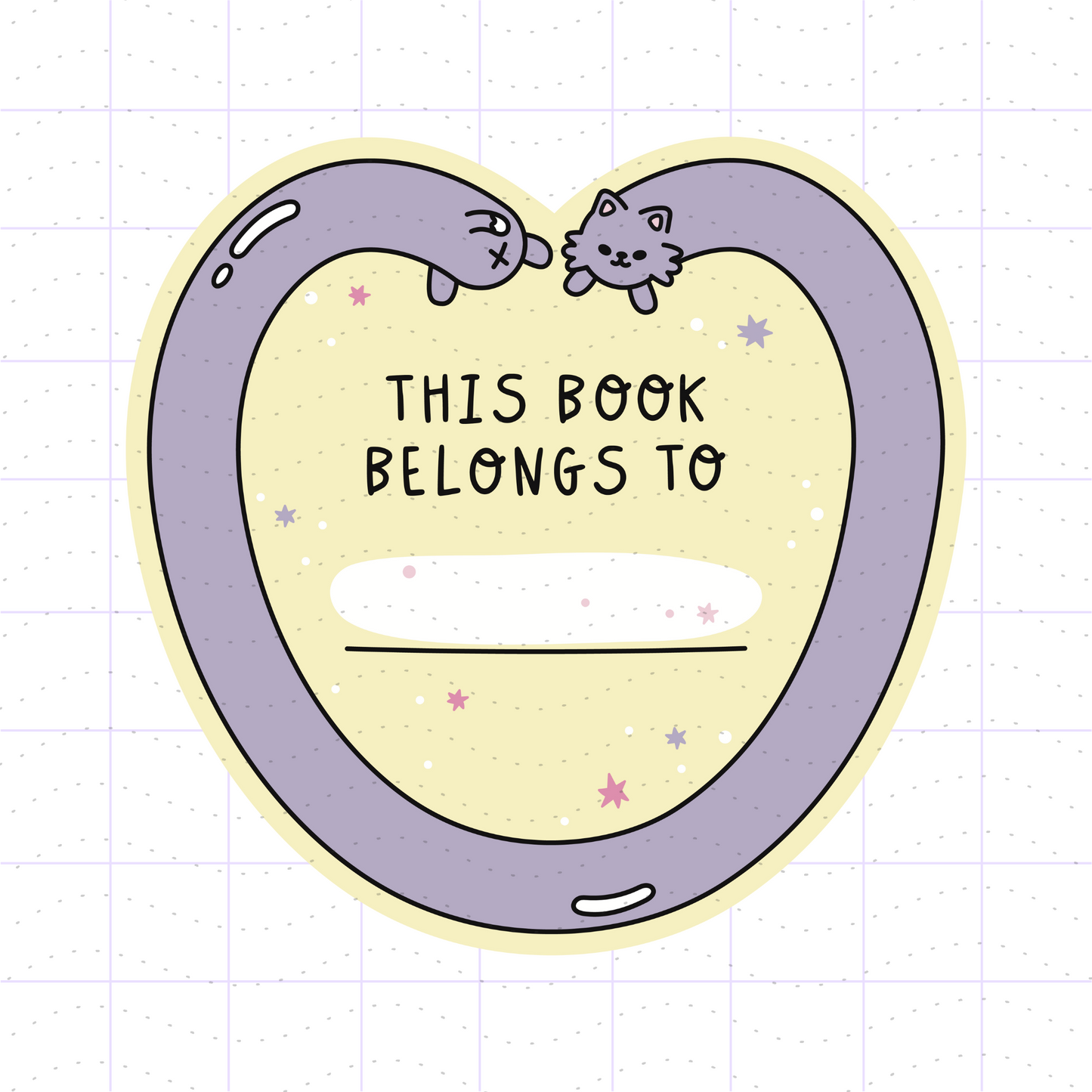 This Book Belongs To Cat Label SVG PNG