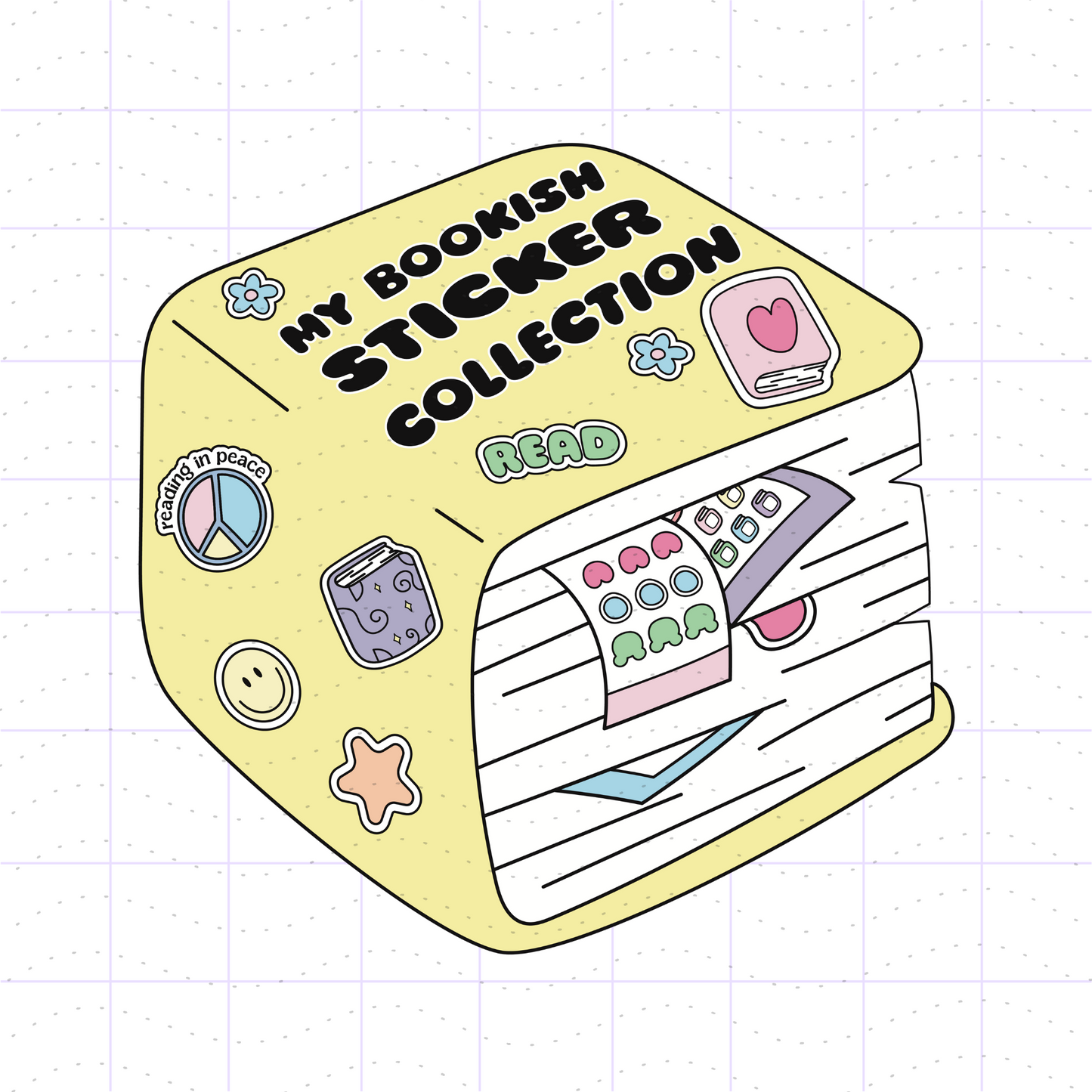 My Bookish Sticker Collection PNG FIle