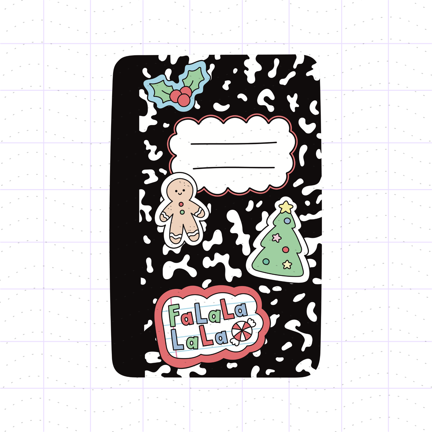 Christmas Composition Notebook PNG File