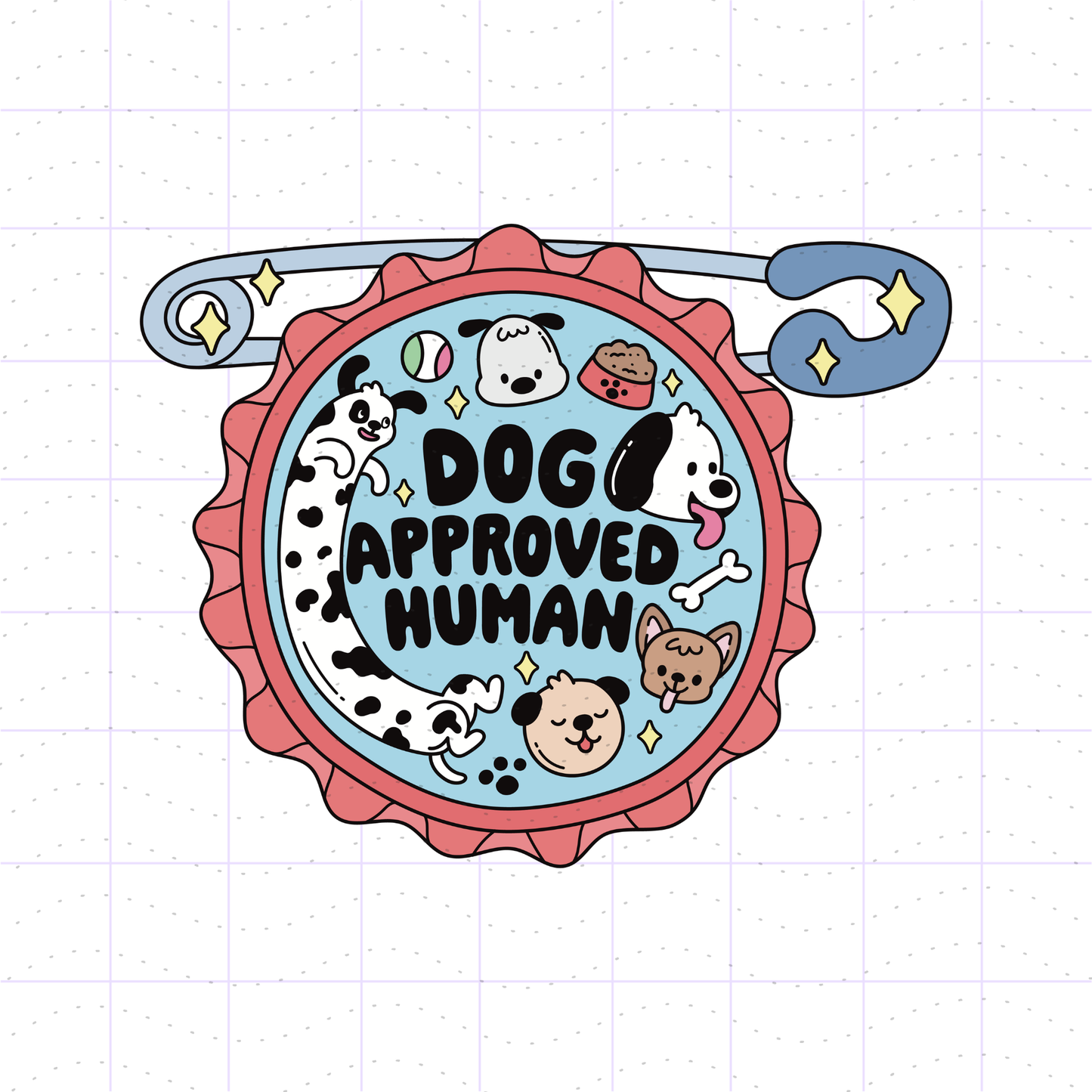Dog Approved Human Badge PNG File