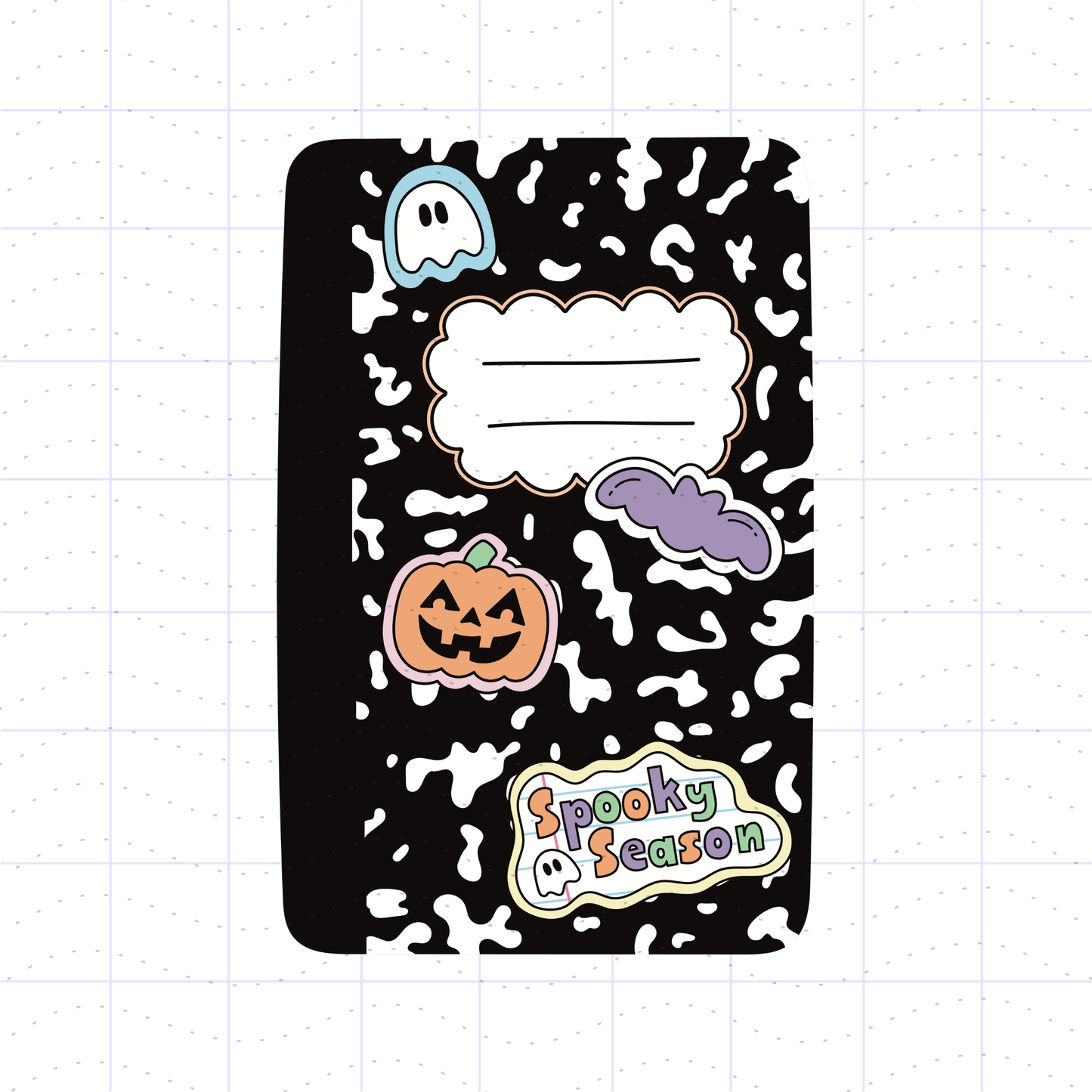 Halloween Composition Notebook PNG File