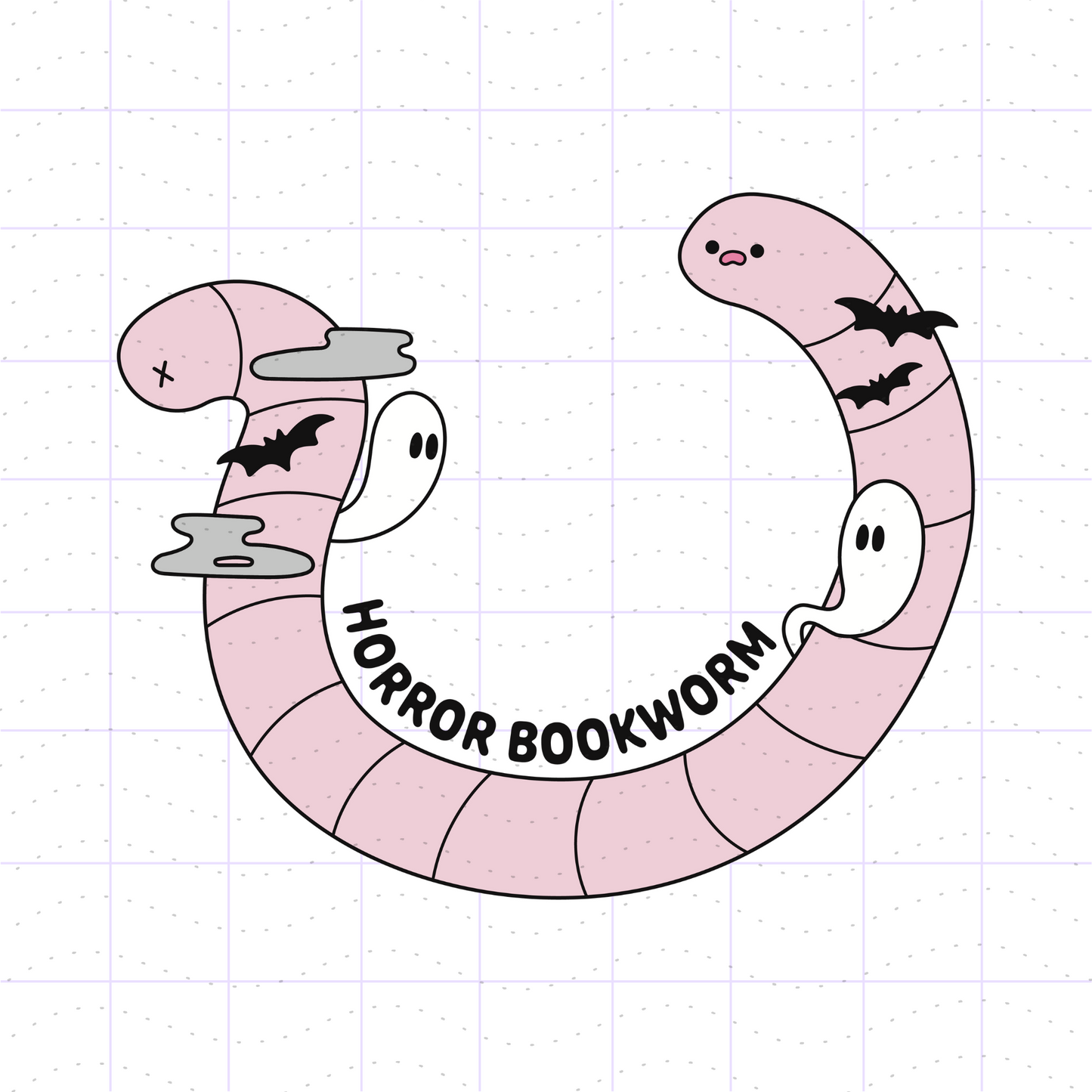 Horror Bookish Bookworm PNG File