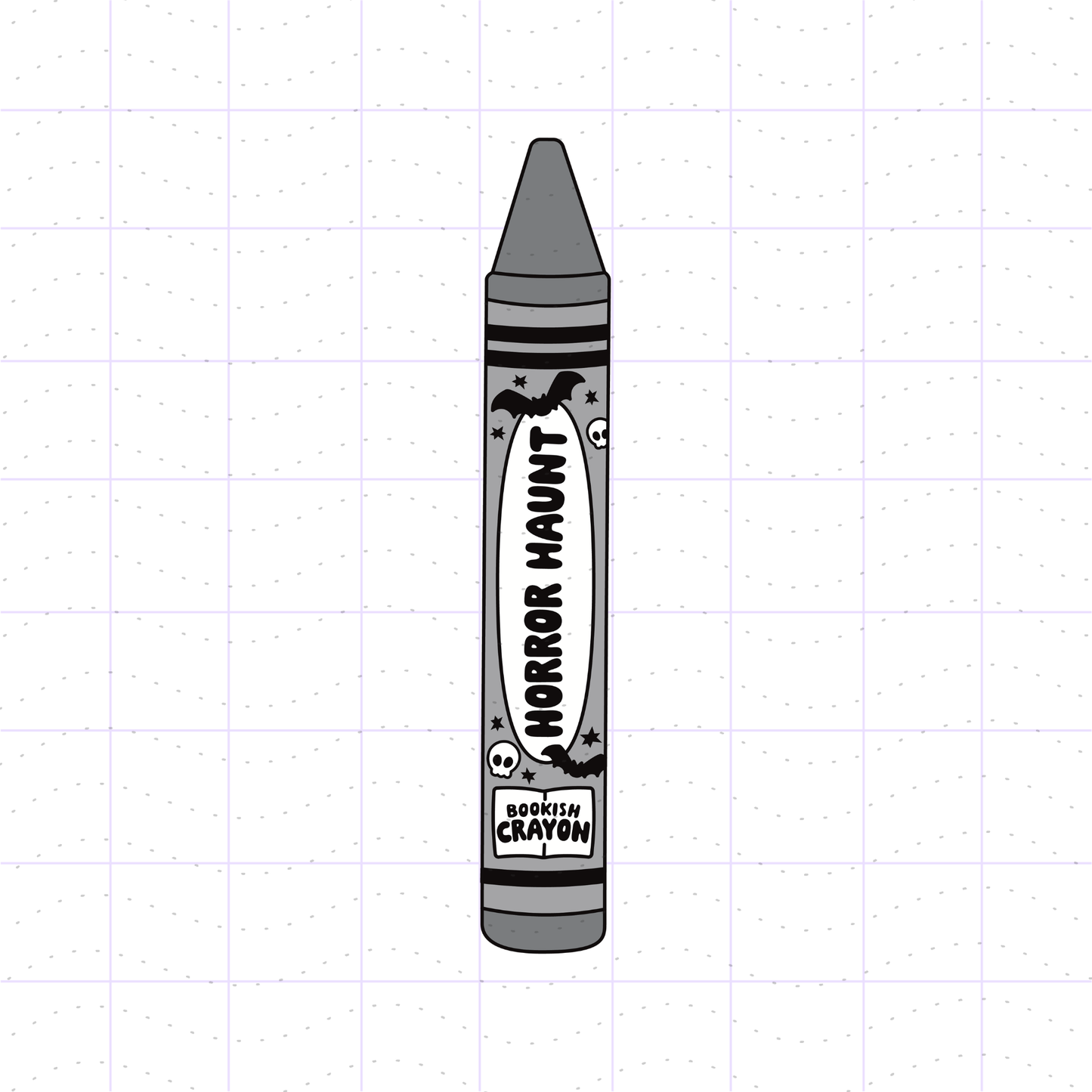 Bookish Horror Crayon PNG File