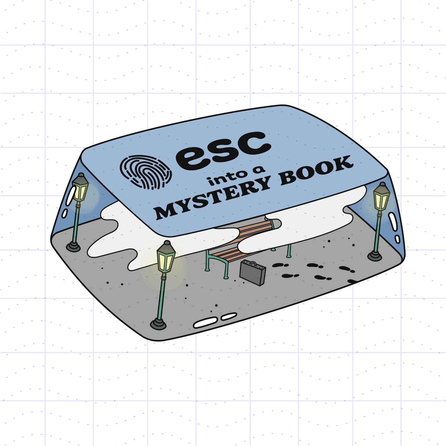 Mystery Book Reader ESC Keycap Design PNG File