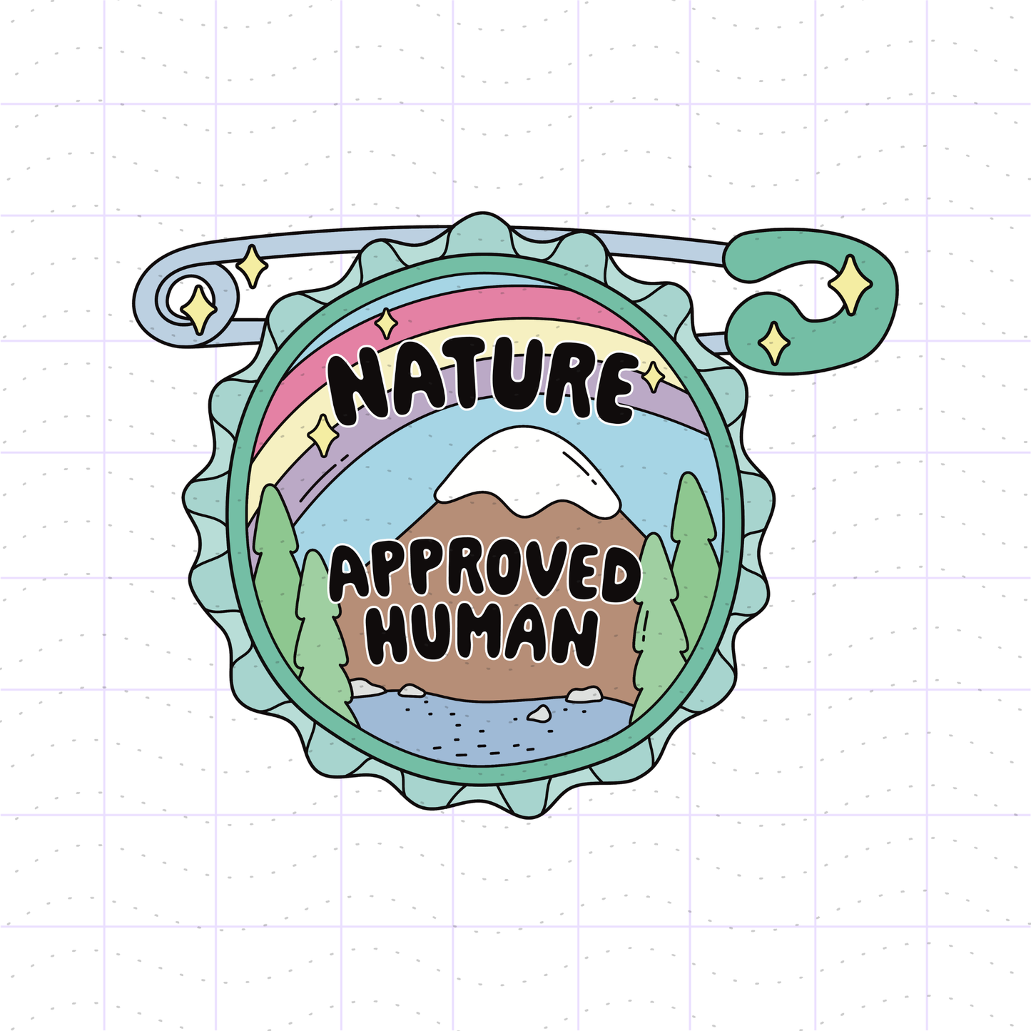Decent Humans Pin Badge PNG File Bundle