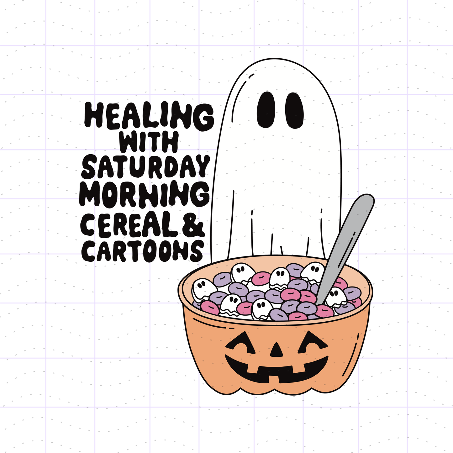 Y2K Healing Millennial Saturday Morning Cereal PNG File