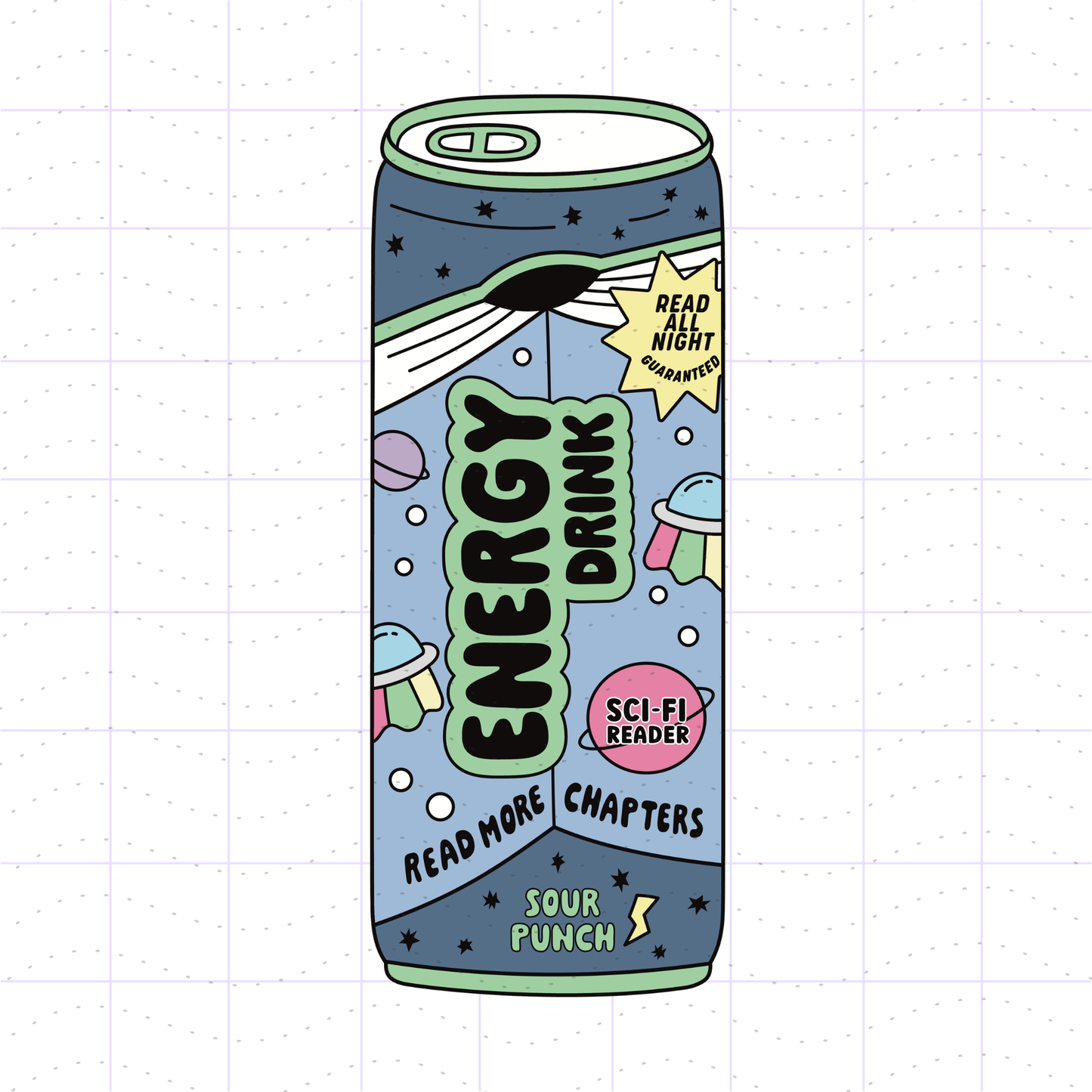 Sci-Fi Reader Energy Drink PNG File