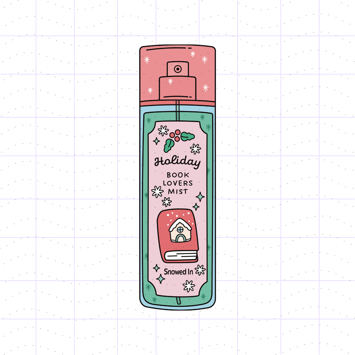 Holiday Book Lovers Body Spray PNG File