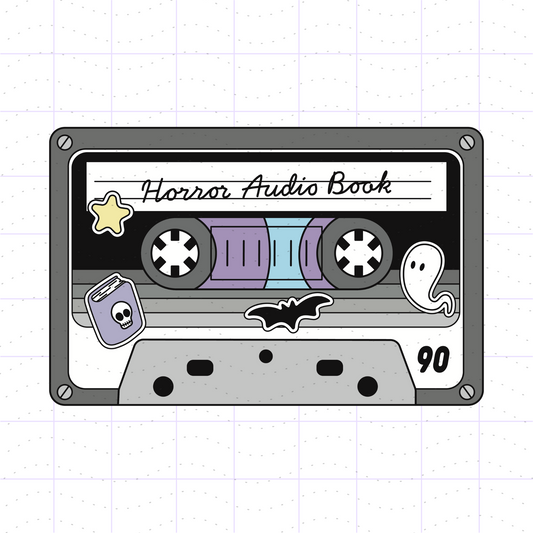 Horror Audio Book Cassette Tape PNG SVG Files