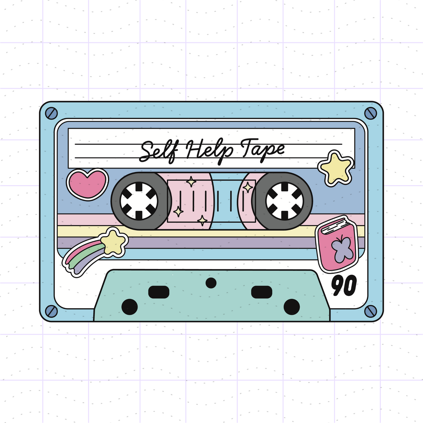 Self Help Retro Cassette PNG SVG Files