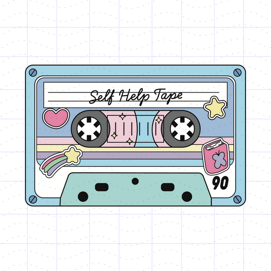 Self Help Retro Cassette PNG SVG Files