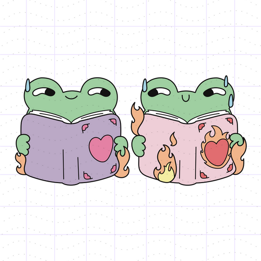 Smut Reader Side Eyes Bookish Frogs SVG PNG Files