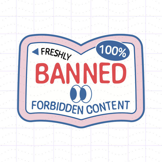 Freshly Banned Forbidden Content Bookish Fruit Sticker PNG File