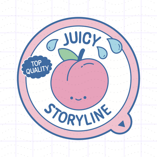 Juicy Storyline Fruit Sticker PNG File