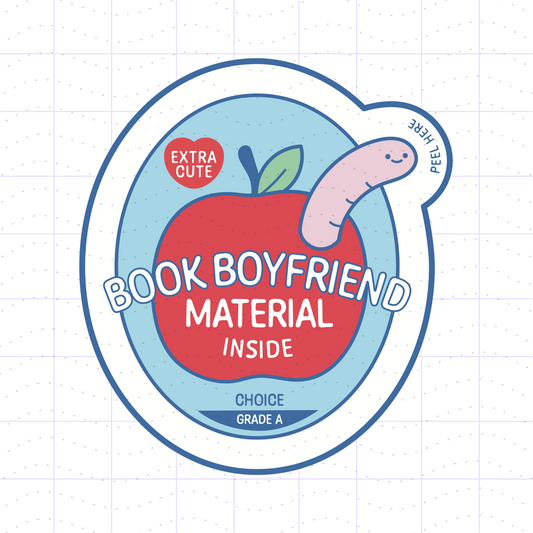 Book Boyfriend Material Fruit Sticker PNG File