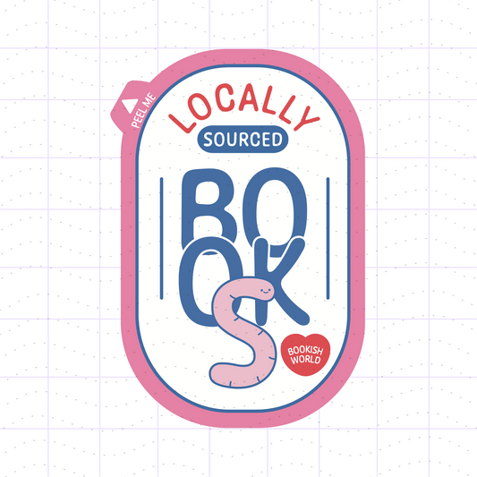 Locally Sourced Books Fruit Sticker PNG File