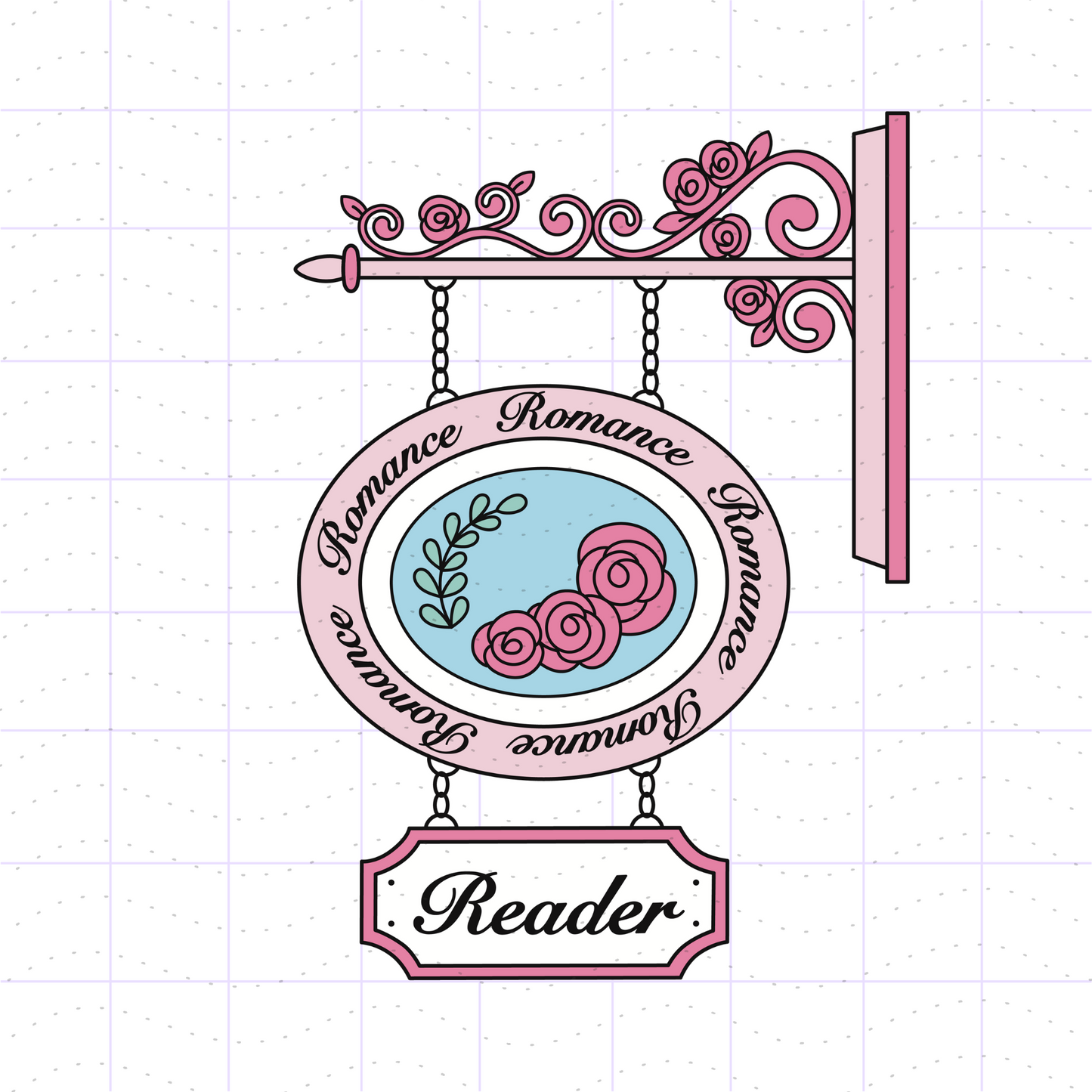 Romance Bookstore Signage PNG SVG Files