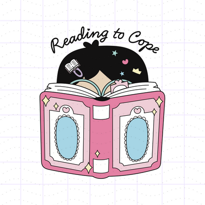 Kawaii Reading to Cope PNG SVG Files