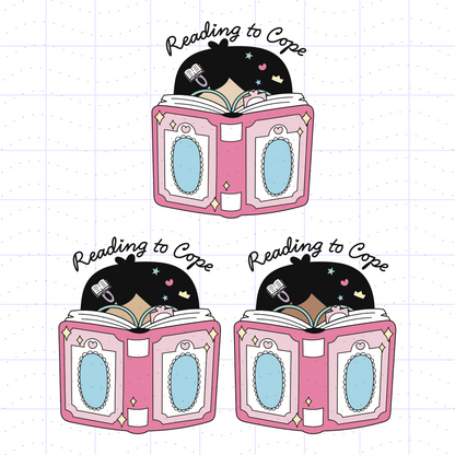 Kawaii Reading to Cope PNG SVG Files