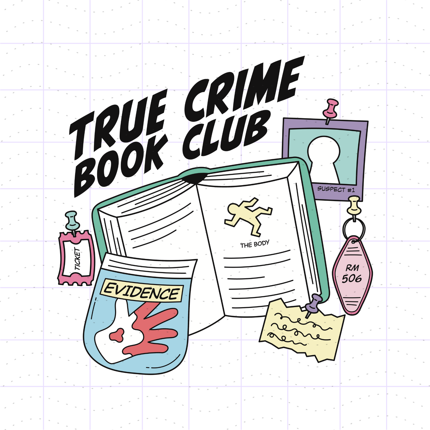 True Crime Book Club PNG SVG FIles