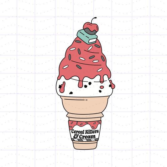 True Crime Reader Ice Cream PNG SVG Files