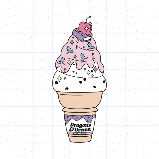 Fantasy Book Reader Ice Cream PNG SVG Files