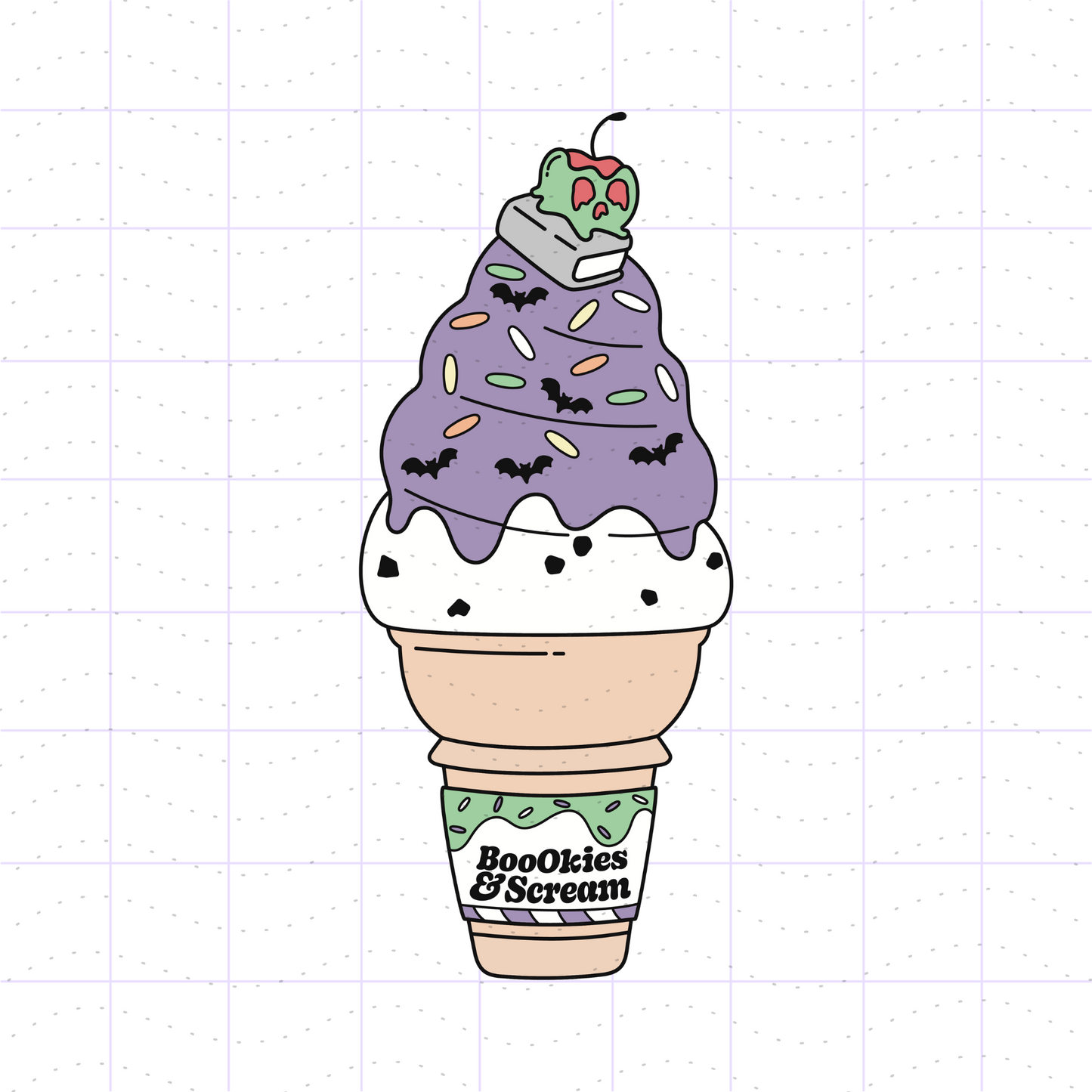 Horror Book Reader Ice Cream PNG SVG Files