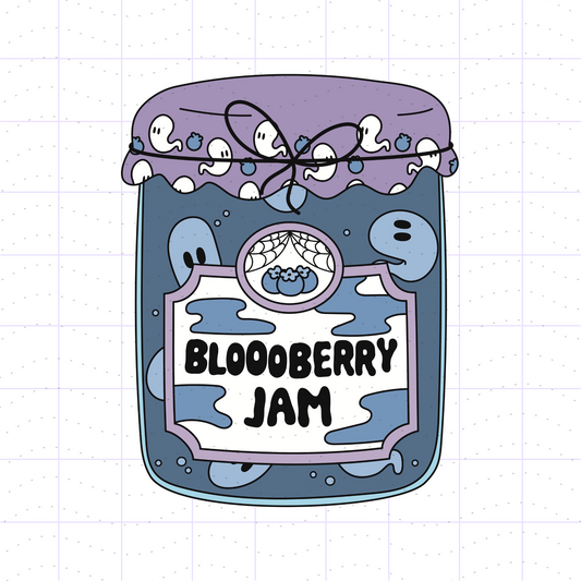 Spooky Blueberry Jam PNG SVG Files
