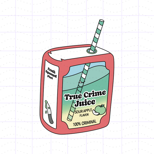 Bookish True Crime Junkie Juice Box PNG File