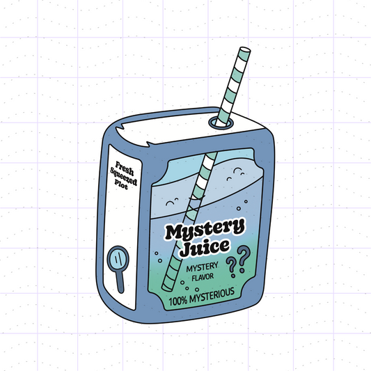Bookish Mystery Reader Juice Box PNG FIle