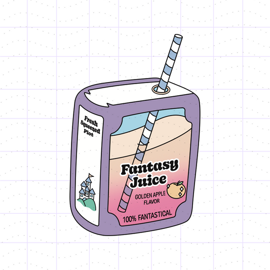 Bookish Fantasy Reader Juice Box PNG File