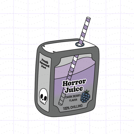 Bookish Horror Reader Juice Box PNG File