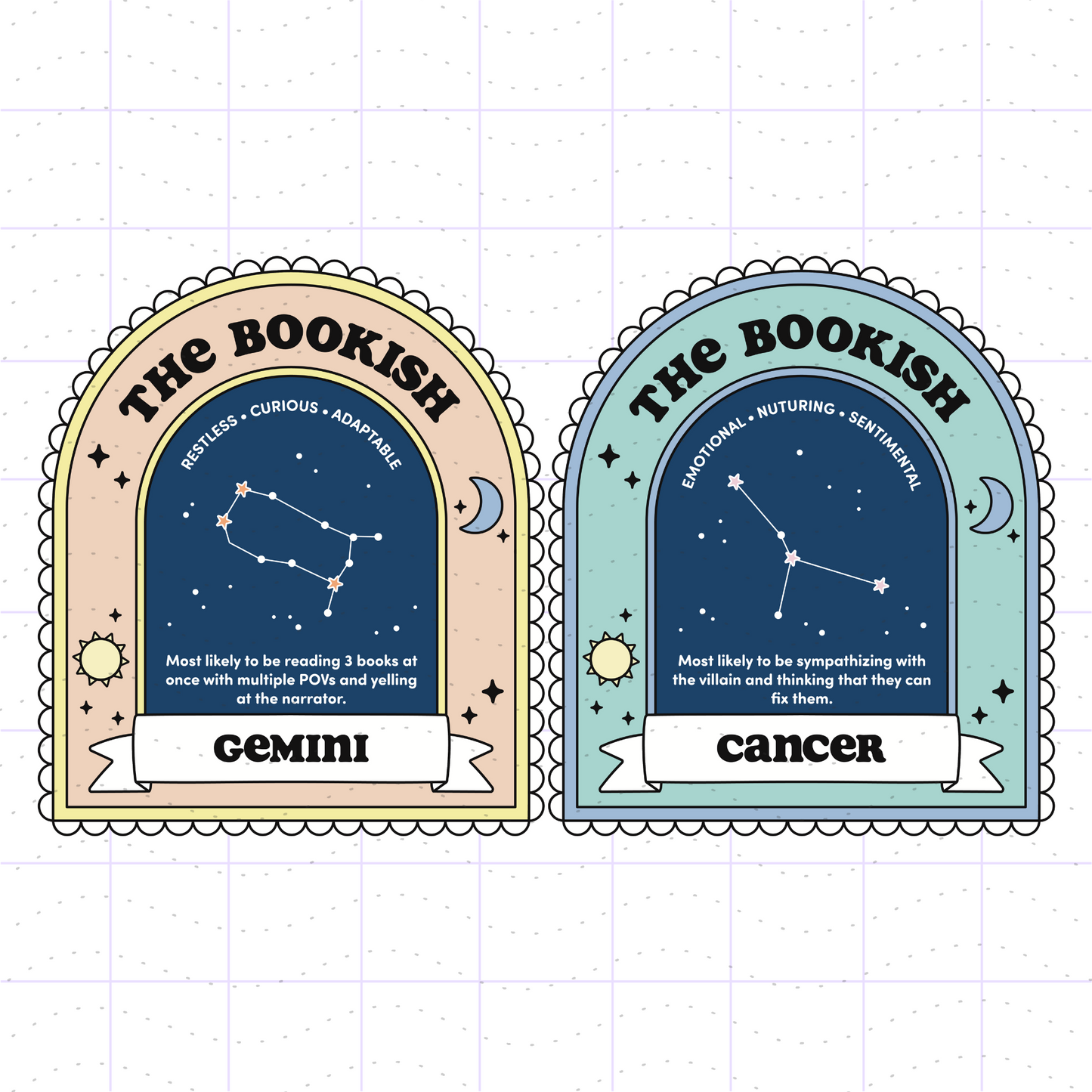 Bookish Astrology Bundle PNG SVG Files