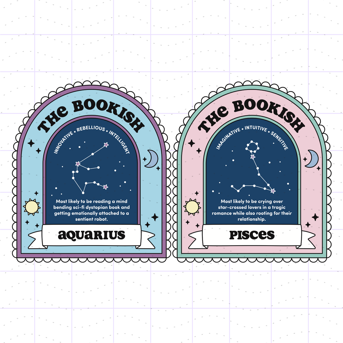 Bookish Astrology Bundle PNG SVG Files