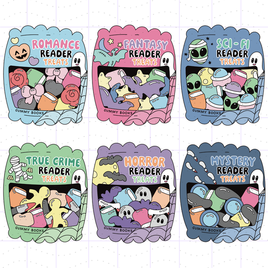 Bookish Gummies Halloween Candy PNG Bundle