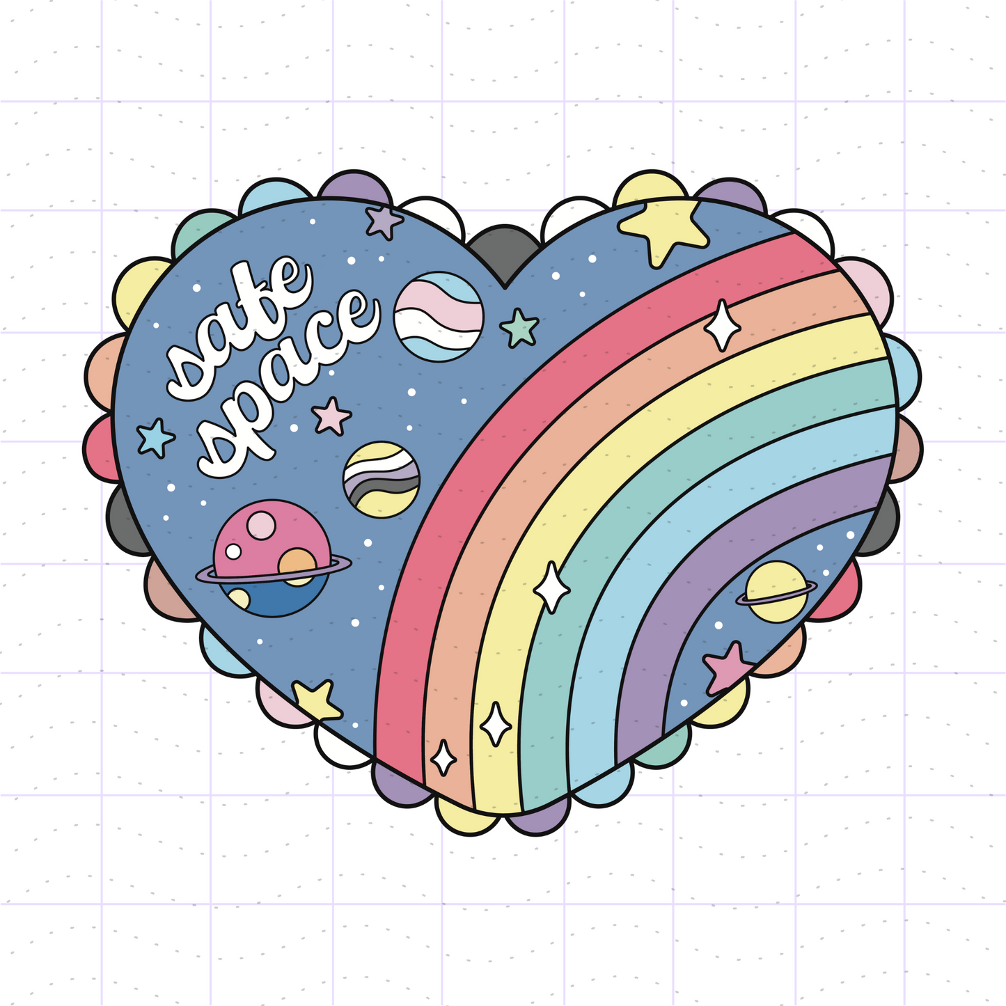 Safe Space Pride SVG PNG Files