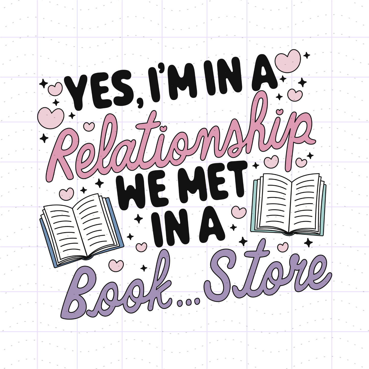 Met in a Bookstore SVG PNG Files