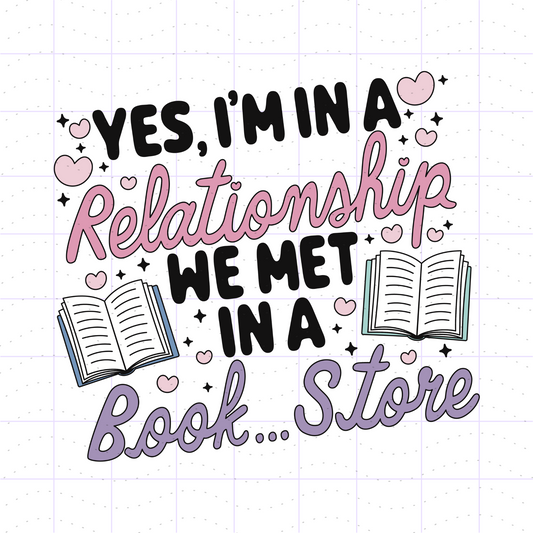 Met in a Bookstore SVG PNG Files