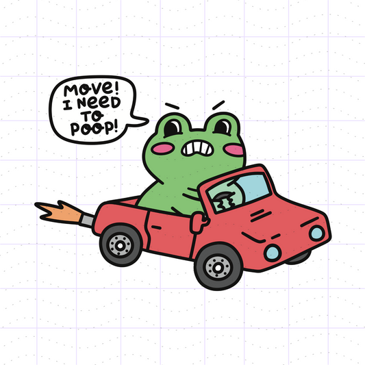 I Need to Poop Frog SVG PNG Files