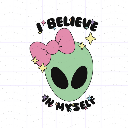I Believe in Myself Alien SVG PNG