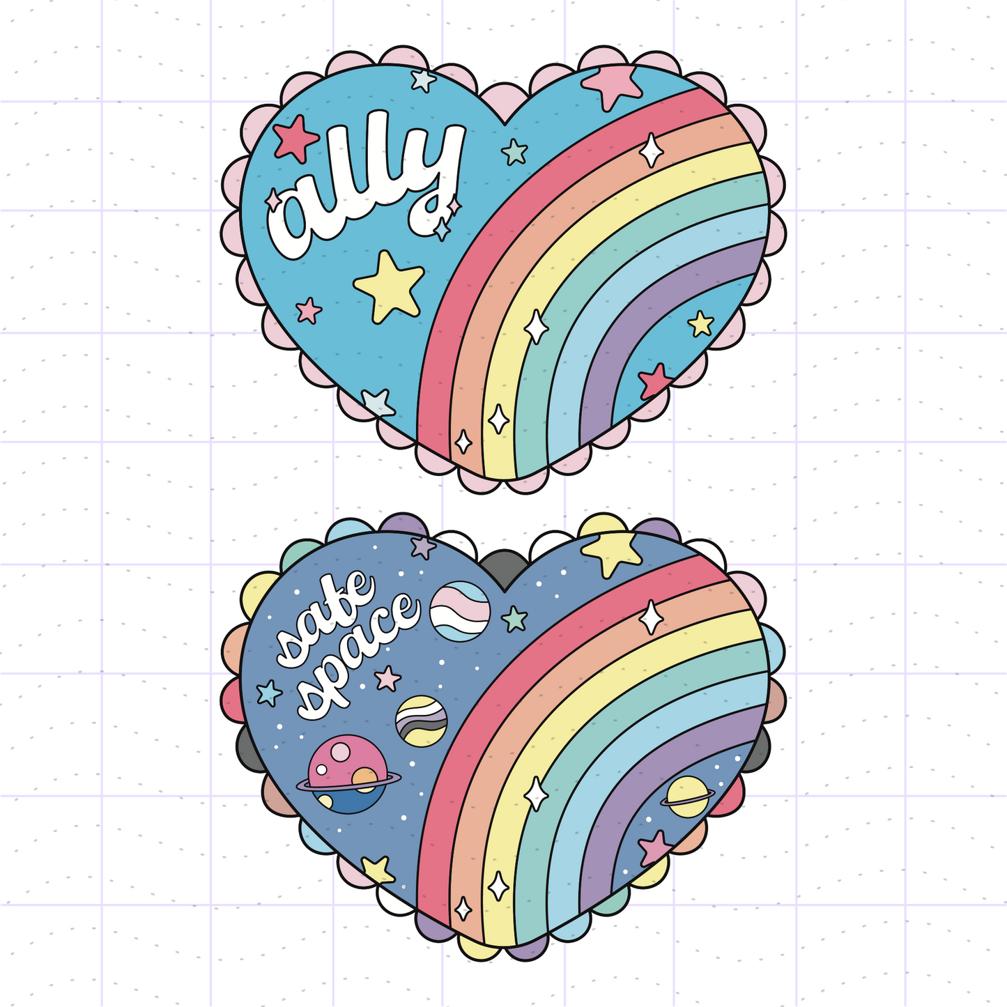 Gay Pride LLGBTQ+ Ally Bundle PNG SVG Files
