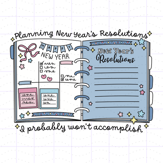 Funny New Year's Planner PNG File
