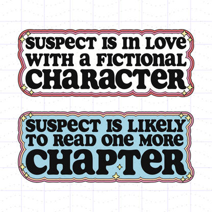 Funny Bookish Suspect Bundle SVG PNG