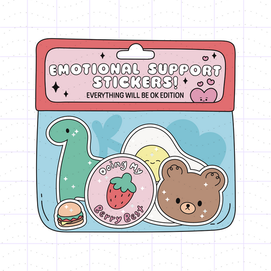 Emotional Support Stickers SVG PNG Files