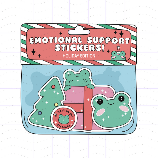 Emotional Support Christmas Stickers PNG SVG