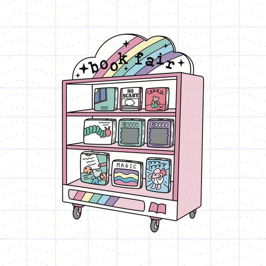 Scholastic Inspired Book Fair Cart PNG